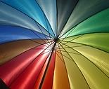 kolorowy parasol ogrodowy