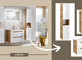 Mała łazienka, w której wszystko ma swoje miejsce - Urządzamy wnętrze z kolekcją mebli Aruba