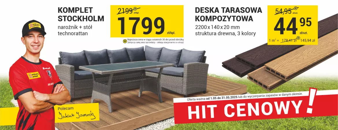 DESKA TARASOWA, KOMPLET OGRODOWY