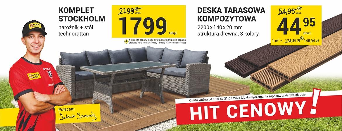 DESKA TARASOWA, KOMPLET OGRODOWY