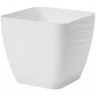Sahara Petit kwadrat z podstawką 17 cm biała