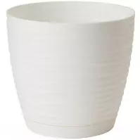 Sahara Petit okrągła z podstawką 11 cm biała