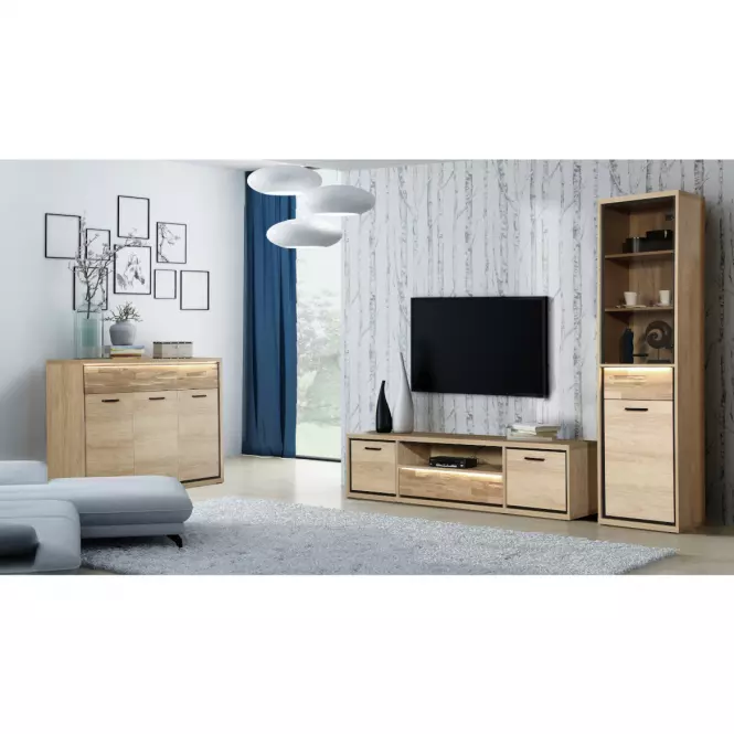 Łóżko M9 Mediolan 160x200 Deska Natural Hikora