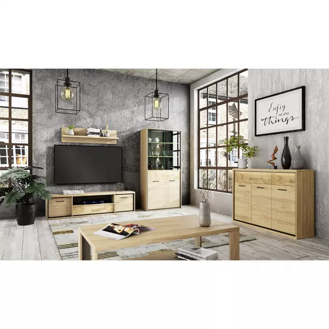 Łóżko M9 Mediolan 160x200 Deska Natural Hikora