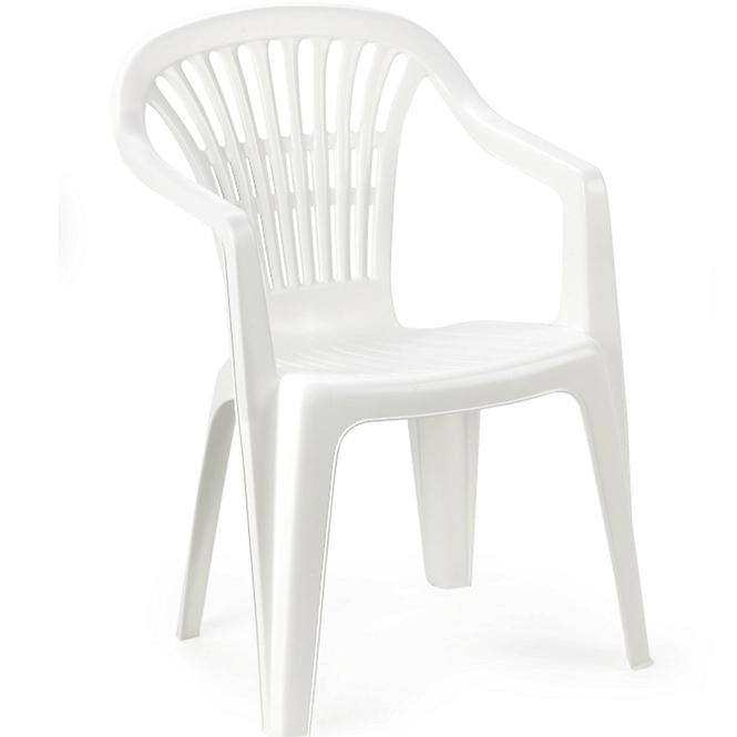 Krzesło ogrodowe plastikowe Scilla białe