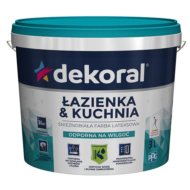Dekoral Łazienka & Kuchnia Biała 3L