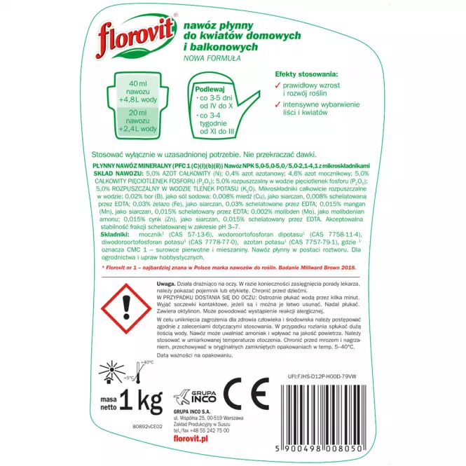 Nawóz do kwiatów domowych i balkonowych 1kg