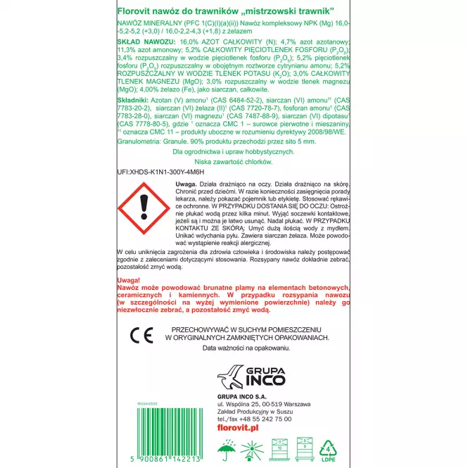 Nawóz do trawników z mchem 10kg