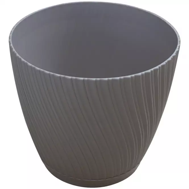 Doniczka Mika z podstawką 13 cm taupe