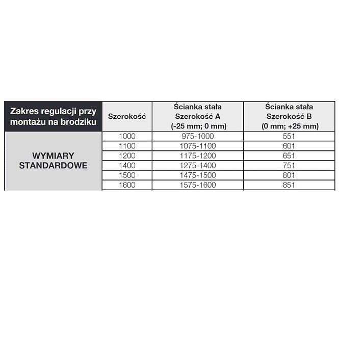 Walk-in z elementem przesuwnym CAW2G1001207