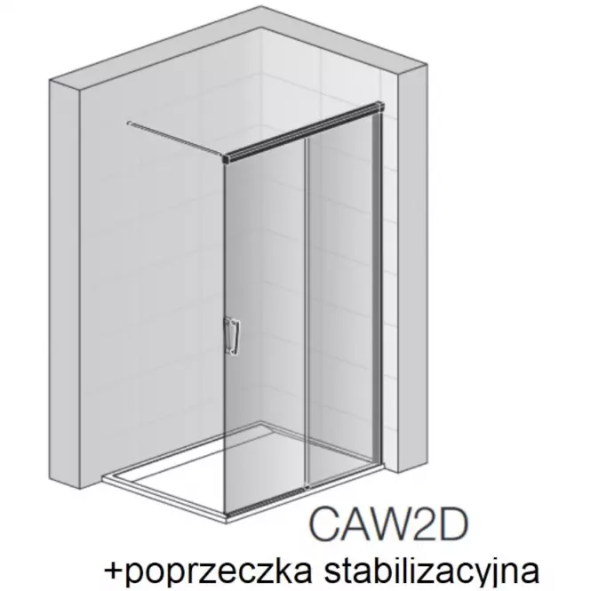 Walk-in z elementem przesuwnym CAW2D1001207