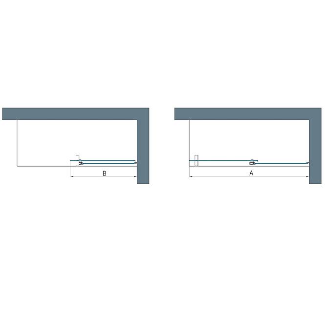 Walk-in z elementem przesuwnym CAW2D1001207