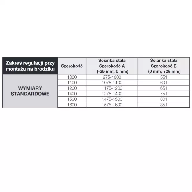 Walk-in z elementem przesuwnym CAW2D1001207