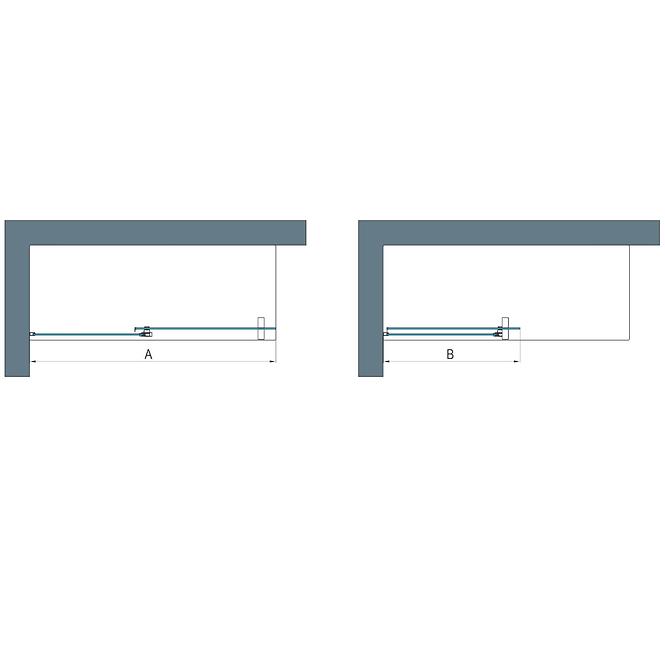 Walk-in z elementem przesuwnym CAW2G1401207