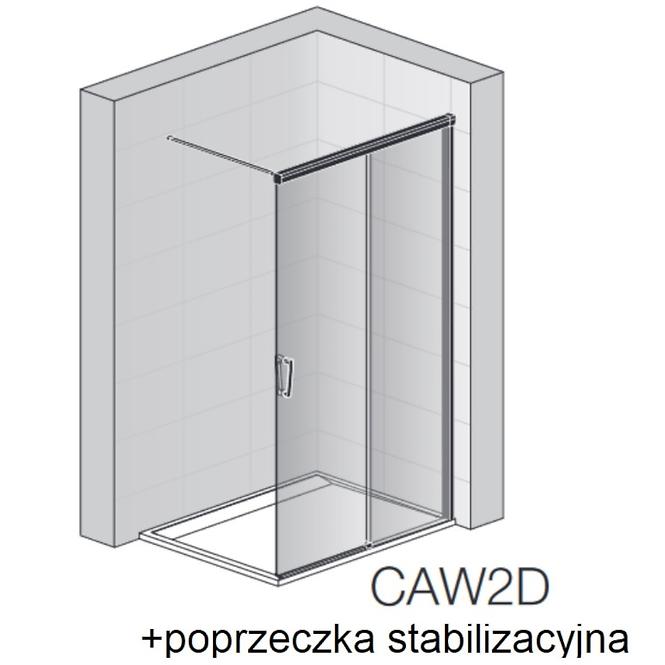 Walk-in z elementem przesuwnym CAW2D1601207