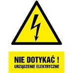 Tabliczka ostrzegawcza Nie Dotykać Urządzenie Elektryczne 148x210mm
