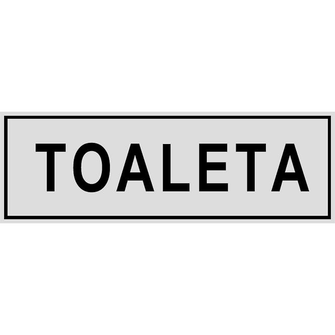 Tabliczka  ˝Toaleta˝ 80x220mm