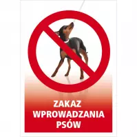 Tabliczka  ˝Zakaz Wyprowadzania Psów˝ 148x210mm
