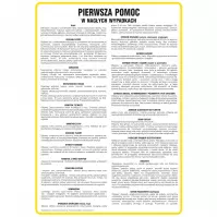 Tabliczka  „Instrukcja Pierwsza Pomoc˝ 245x350mm
