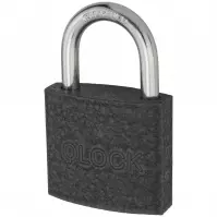 Qlock Kłódka Żeliwna 30mm Szara