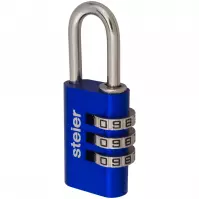 Steier Kłódka Szyfrowa Aluminiowa KS2-30 Niebieska