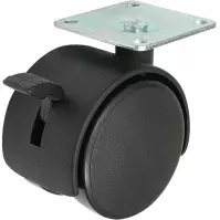 Kółko meblowe 40mm/25kg z hamulcem płyta mocująca