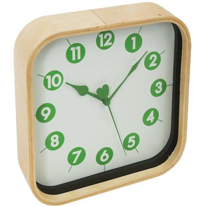 Zegar Morning Wall Clock/Green 23cmX23cm