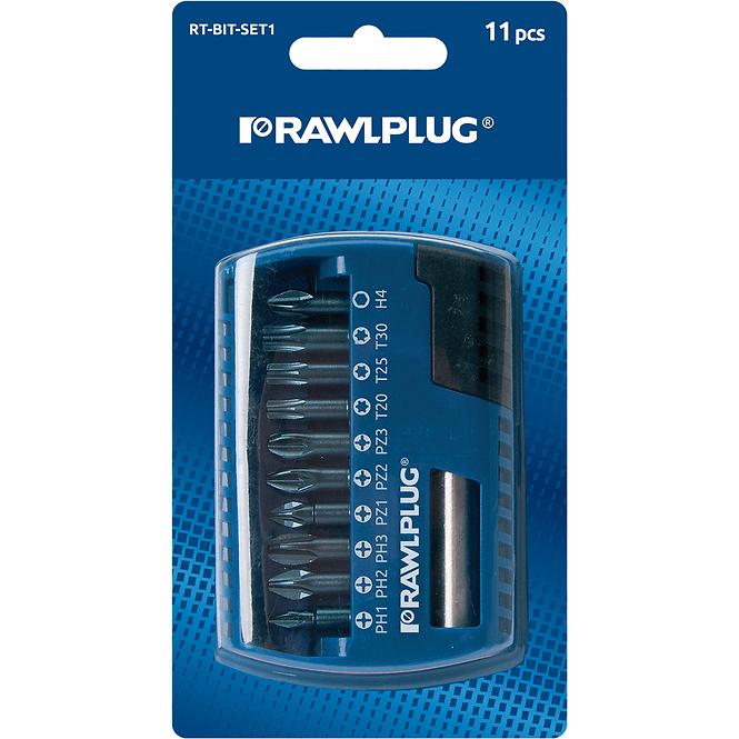 Rawlplug Komplet Grotów typu Phillips, Pozidriv, Torx z precyzyjnie frezowaną głowicą PH PZ T 25mm + adapter R