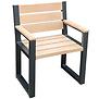 Krzesło ogrodowe drewniane nowoczesne z podłokietnikami