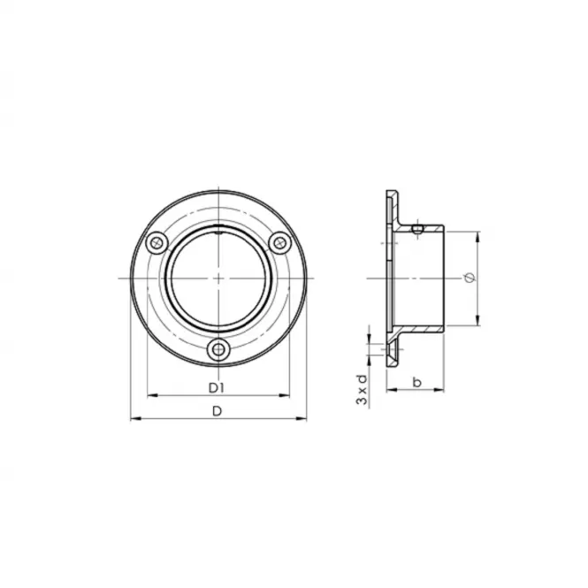 Mocowanie rury Ø42,4mm do ściany model 0505