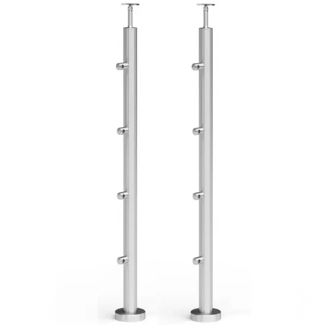Słupek balustrady do montażu posadzkowego Ø42,4x970mm – 2szt