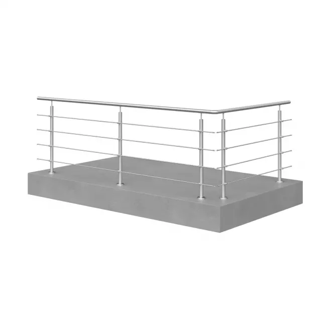 Słupek balustrady do montażu posadzkowego Ø42,4x970mm – 2szt