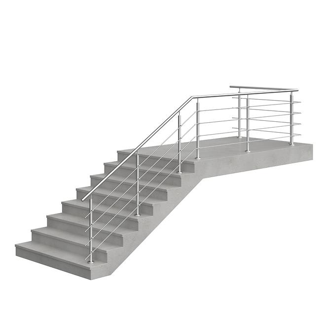 Słupek balustrady do montażu posadzkowego Ø42,4x970mm – 2szt