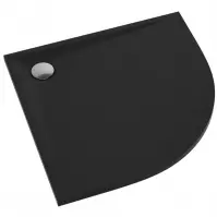 Brodzik półokrągły AQM12463CST 80X80X3 czarny