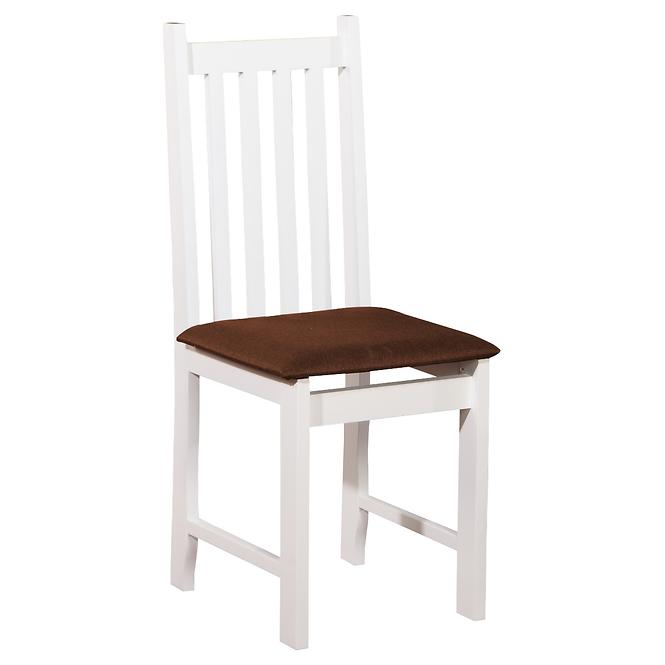 Zestaw stół i krzesła Izydor 1+4 orzech/biały