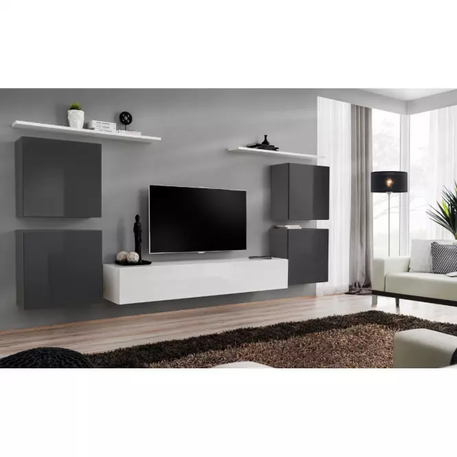 Szafka RTV Wisząca Switch SW1 Biały