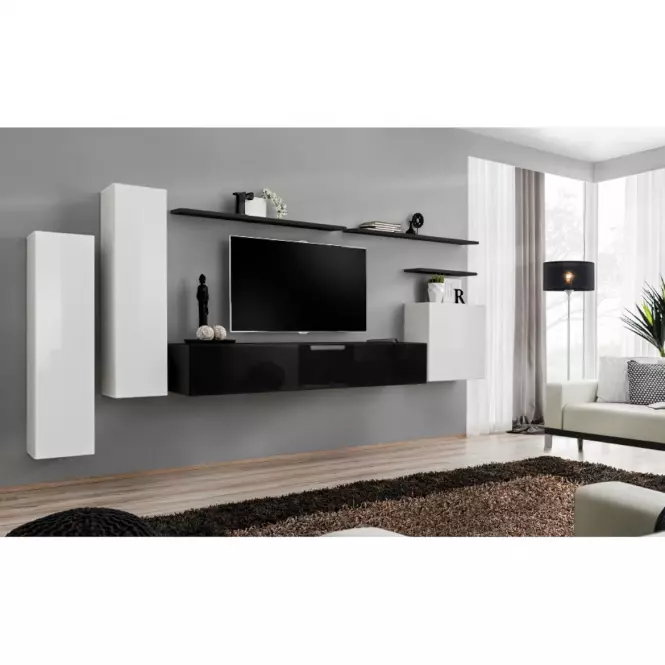 Szafka RTV Wisząca Switch SW1 Czarny