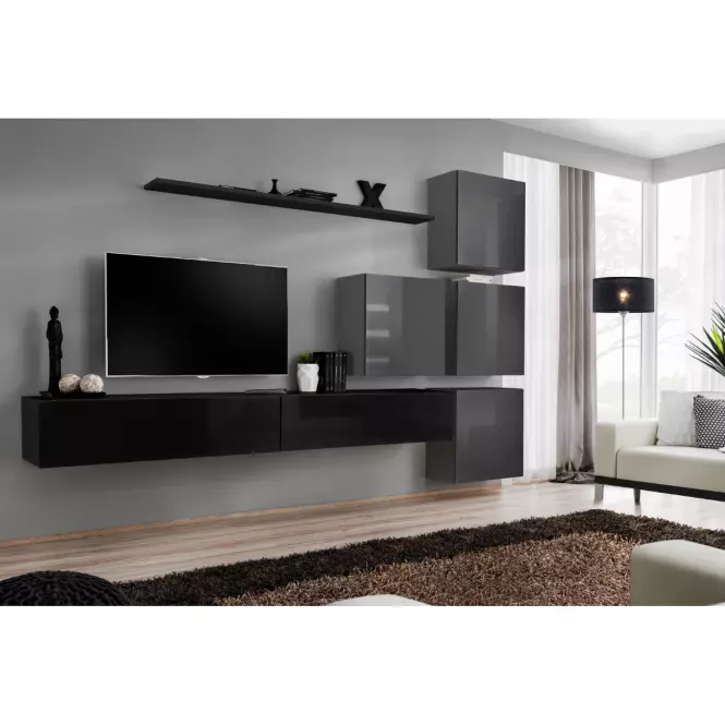 Szafka RTV Wisząca Switch SW2 Czarny