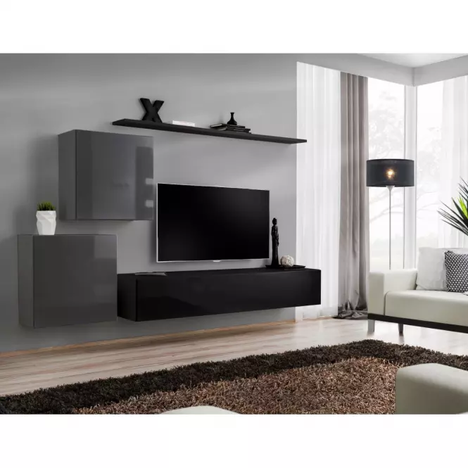 Szafka RTV Wisząca Switch SW2 Czarny
