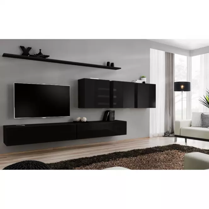 Szafka RTV Wisząca Switch SW2 Czarny