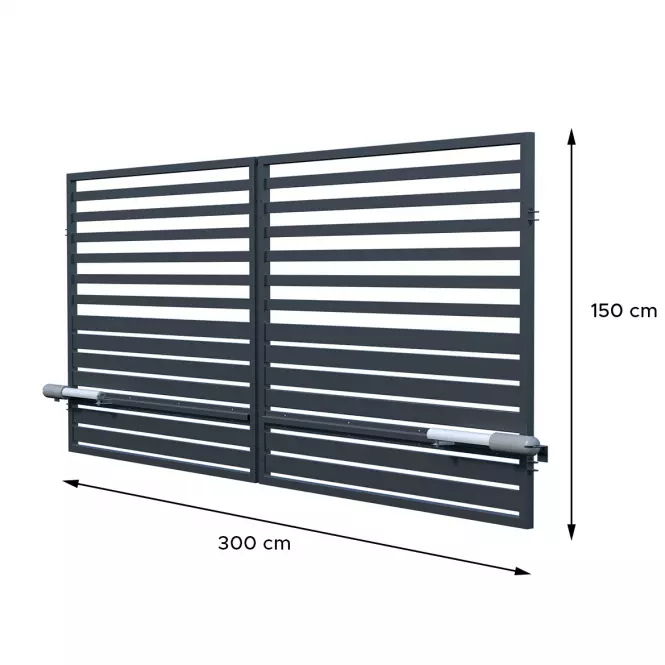 Brama z automatem Fen 150x350 RAL7016 MDS W10283