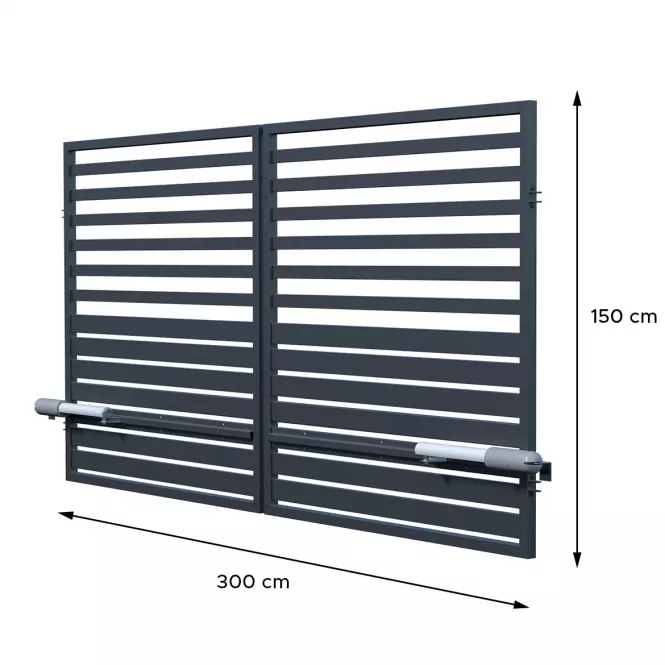 Brama z automatem Fen 150x300 ZN RAL7016 MDS W10284