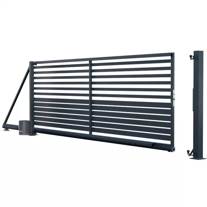 Brama uniwersalna przesuwna Fen z automatem 149.5x400  RAL7016 MDS W10254