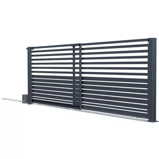 Brama przesuwna teleskopowa Fen z automatem  152x400 W10257