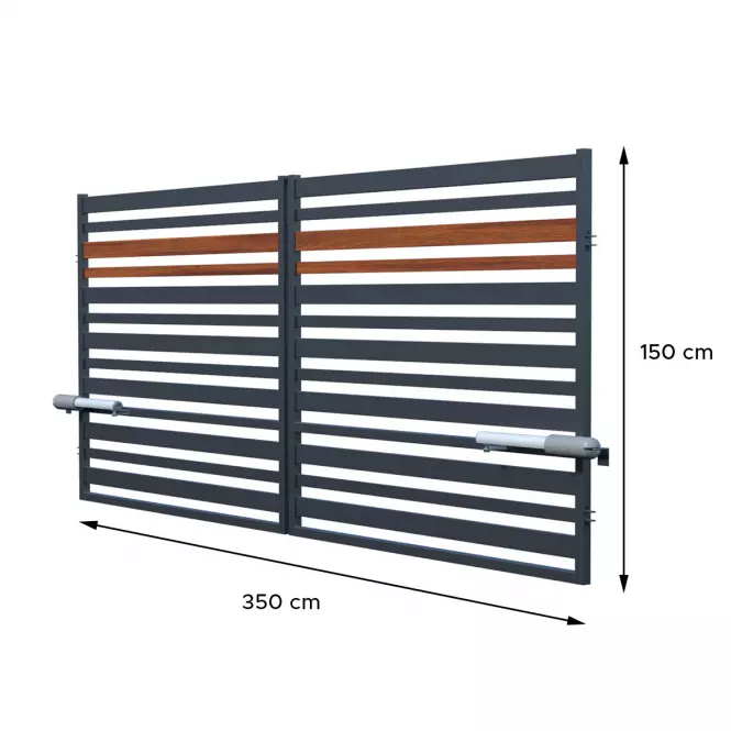Brama Ora z automatem 150x350 RAL7016 W10294