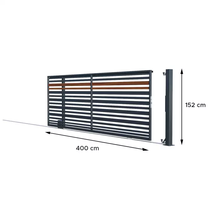 Brama uniwersalna przesuwna bez przeciwwagi Ora z automatem 152x400 W10298