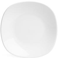 Ceramiczny talerz kwadratowy głęboki 23cm biały