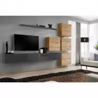 Meblościanka Switch IX Grafit/Wotan