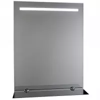Lustro łazienkowe z półką i oświetleniem LED 60X80