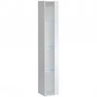 Szafka Wisząca Switch Szkło WW1 Biały + LED